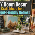 An assortment of DIY room decor crafts displayed together.