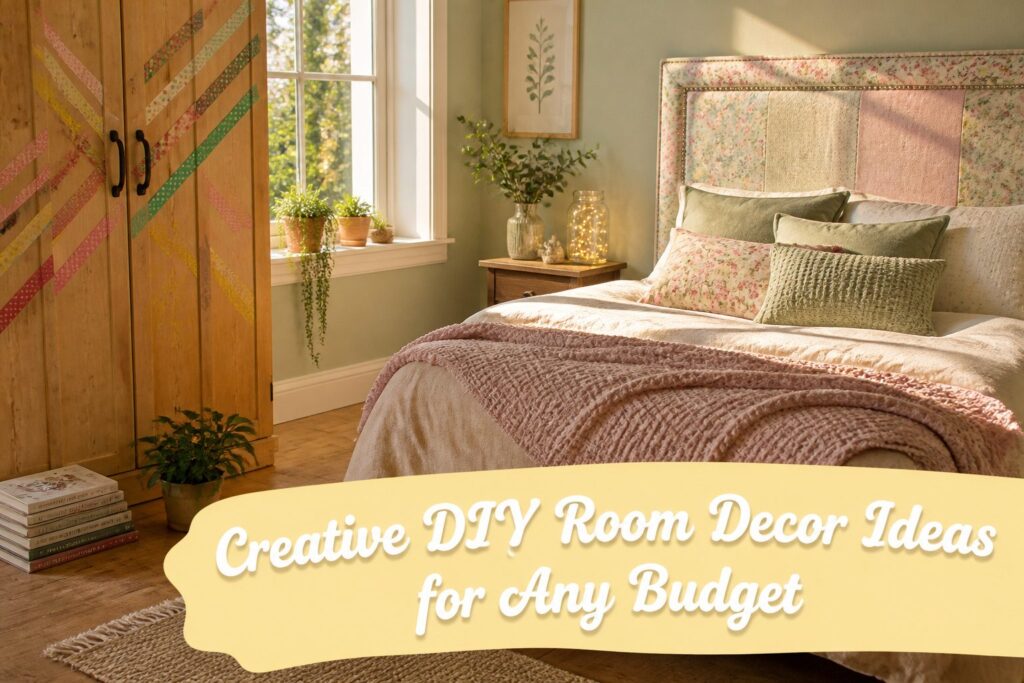 A warm room showcasing various DIY decor projects.